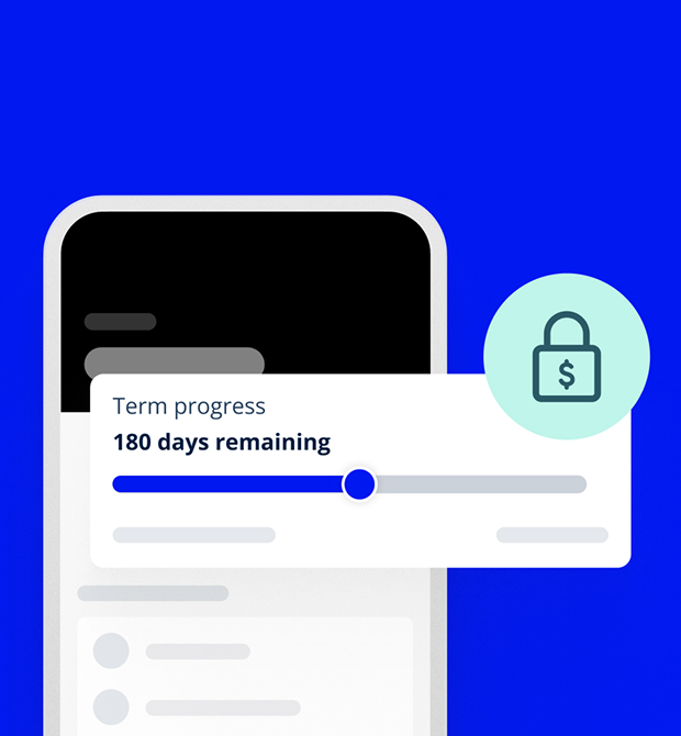 Term deposit progress infographic