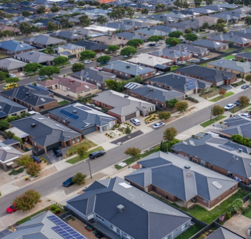 High level view of suburb