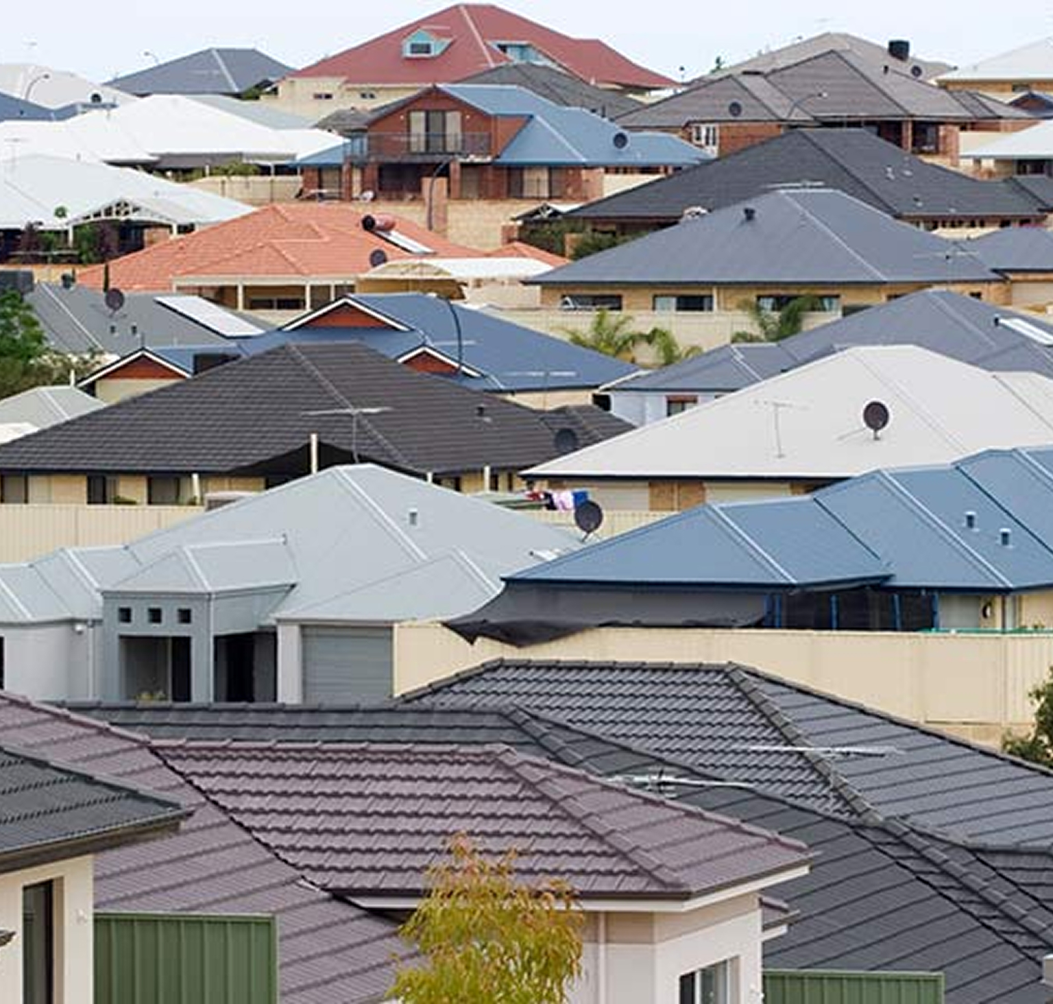Rooftops of houses