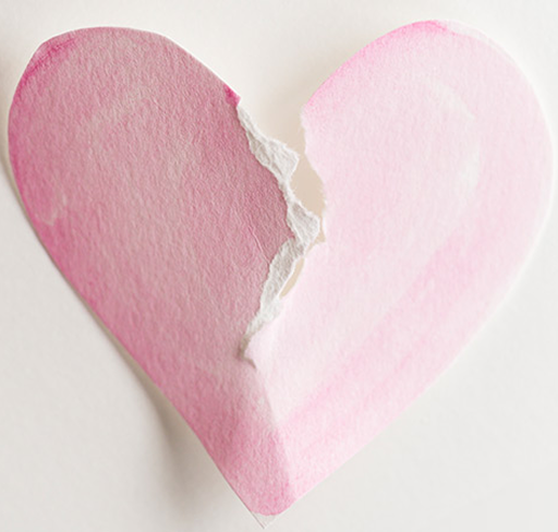Pink paper heart