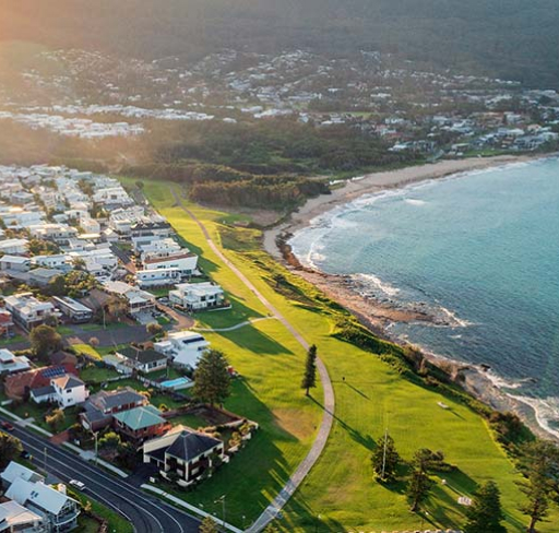 Town on coast