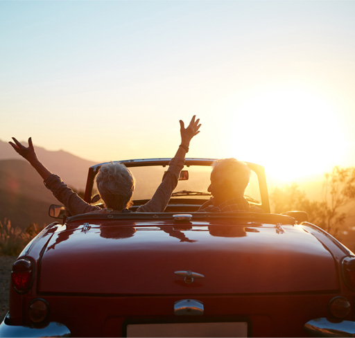 Scenic sunset drive
