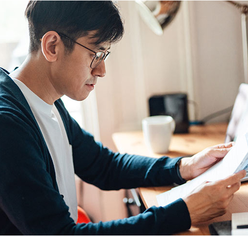 Man working at desk