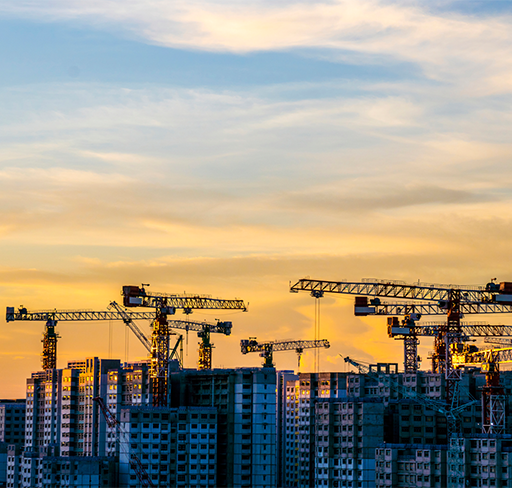 tower cranes in buildings