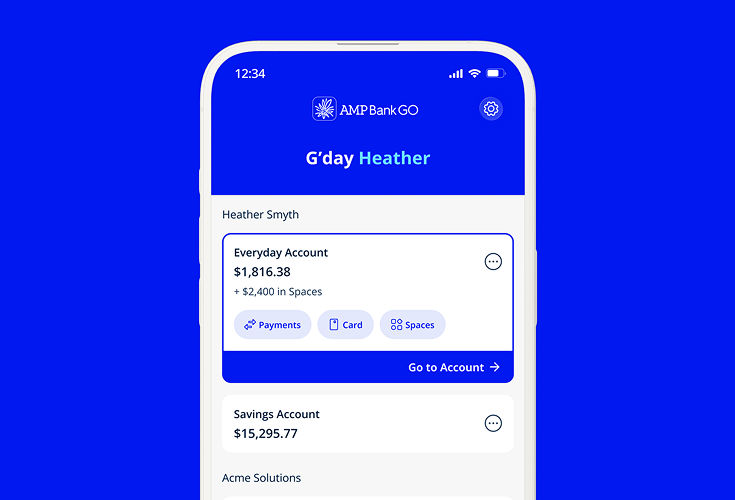 Retail app phone screen