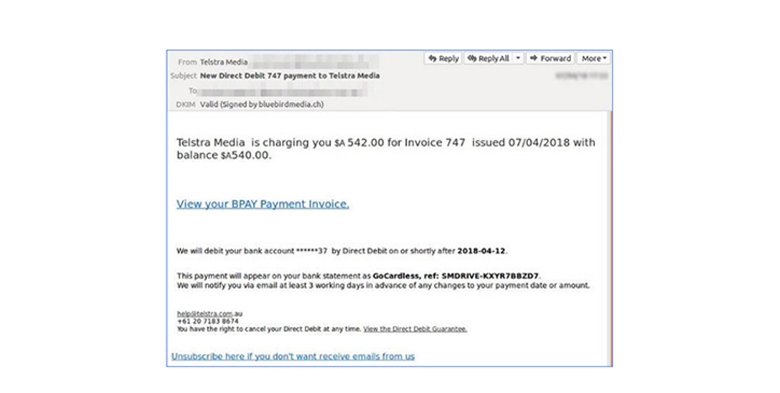 phishing email screenshot