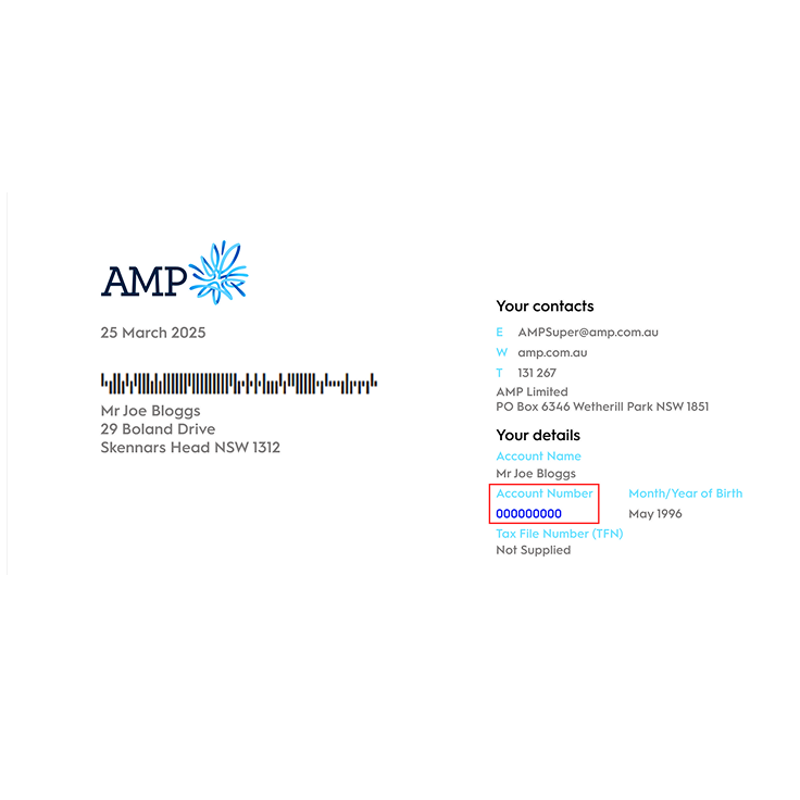 account number welcome d2c