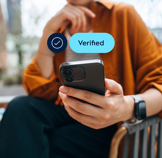 Man with verified payee phone