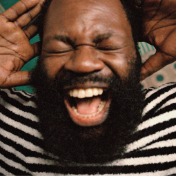 Stripes t-shirt man yelling