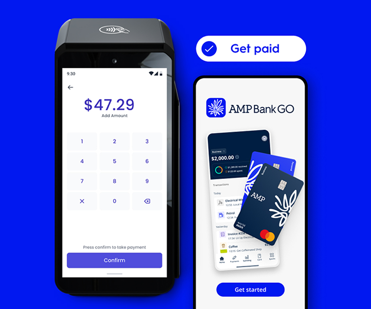App screen and eftpos machine