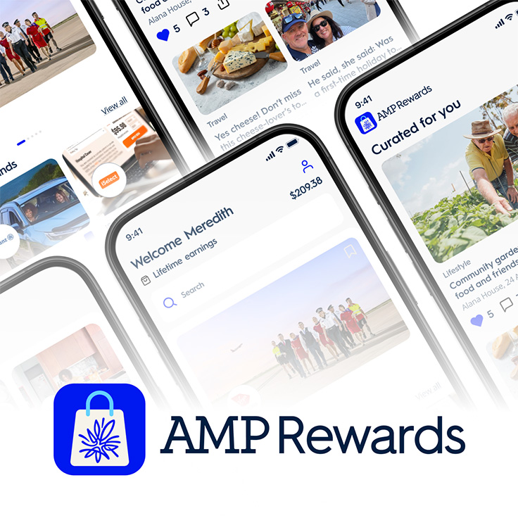 AMP Rewards multiple phones showing user accounts