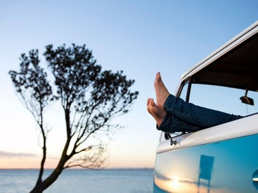 Feet Sticking Out Combi van