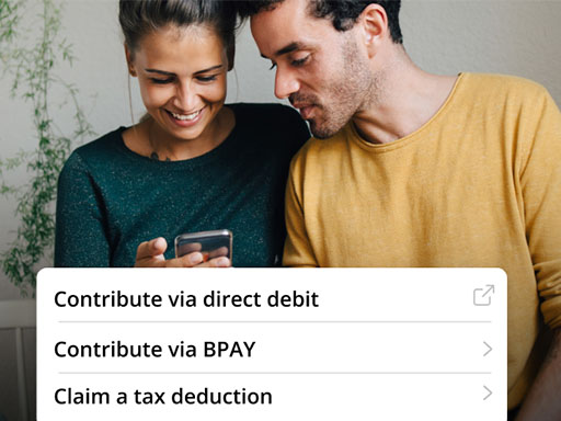 Woman and man looking at mobile