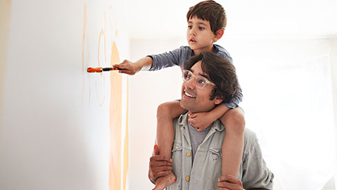 Dad and Son Painting